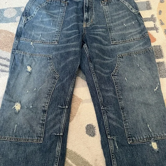 Anthropologie Pilcro The Wanderer Carpenter Jeans Distressed Size 32 EUC - Picture 8 of 11